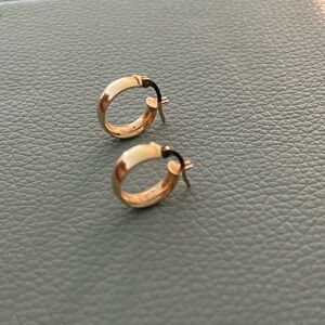 Oradina Forever and Ever Mini Hoops 18K Solid Gold Earrings